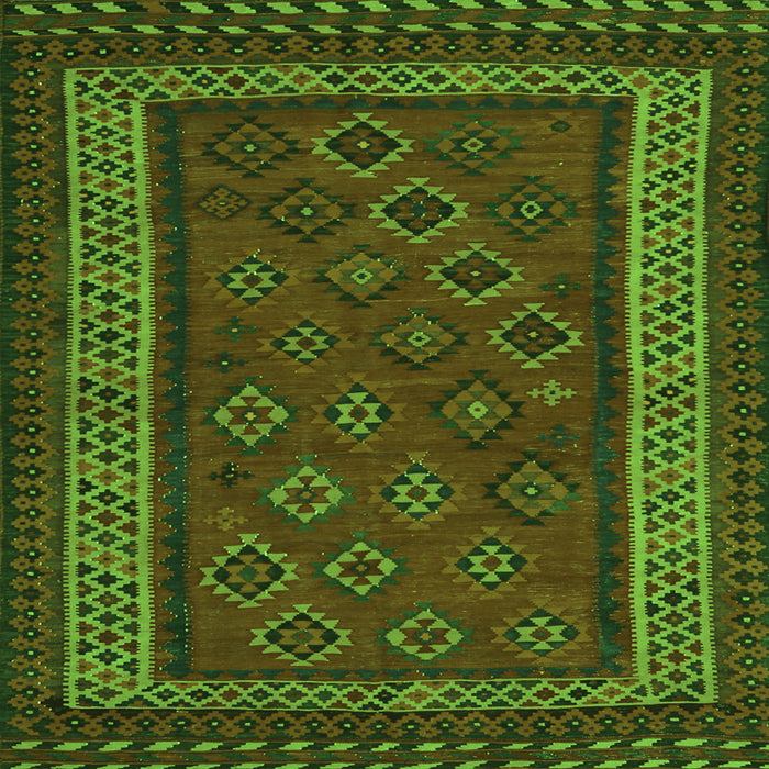 Serging Thickness of Oriental Green Traditional Rug, con1206grn
