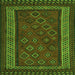 Serging Thickness of Oriental Green Traditional Rug, con1206grn