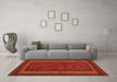 Machine Washable Oriental Orange Traditional Area Rugs in a Living Room, wshcon1206org