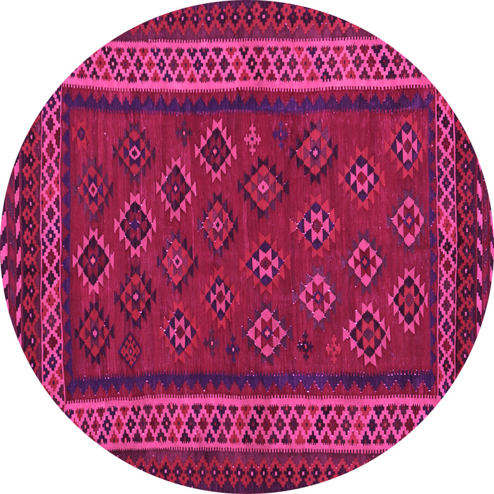Round Oriental Pink Traditional Rug, con1206pnk