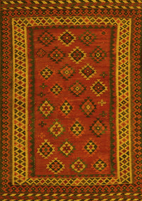 Oriental Yellow Traditional Rug, con1206yw