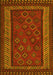 Oriental Yellow Traditional Rug, con1206yw