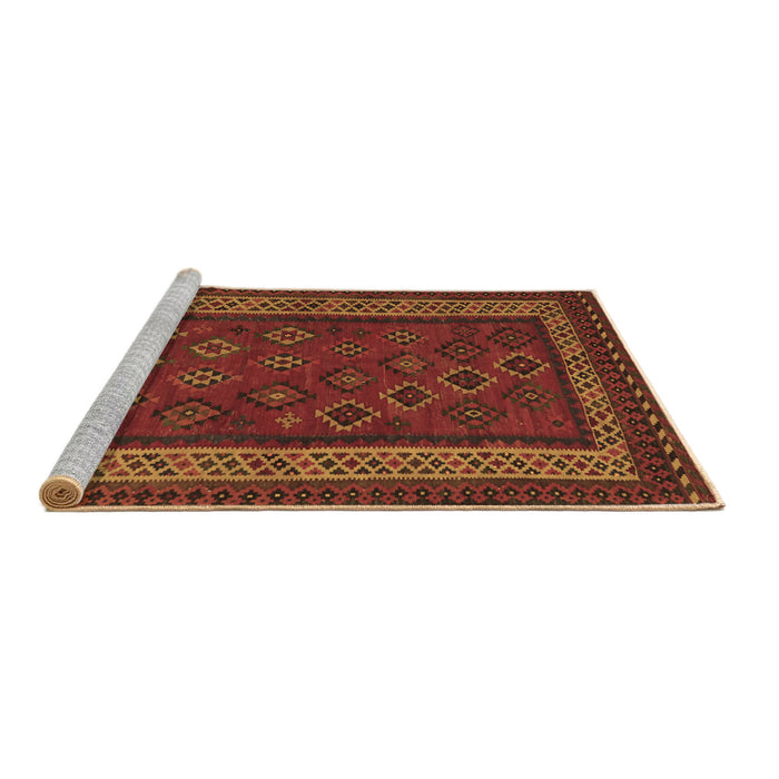 Sideview of Machine Washable Oriental Brown Traditional Rug, wshcon1206brn