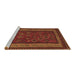 Sideview of Machine Washable Oriental Brown Traditional Rug, wshcon1206brn