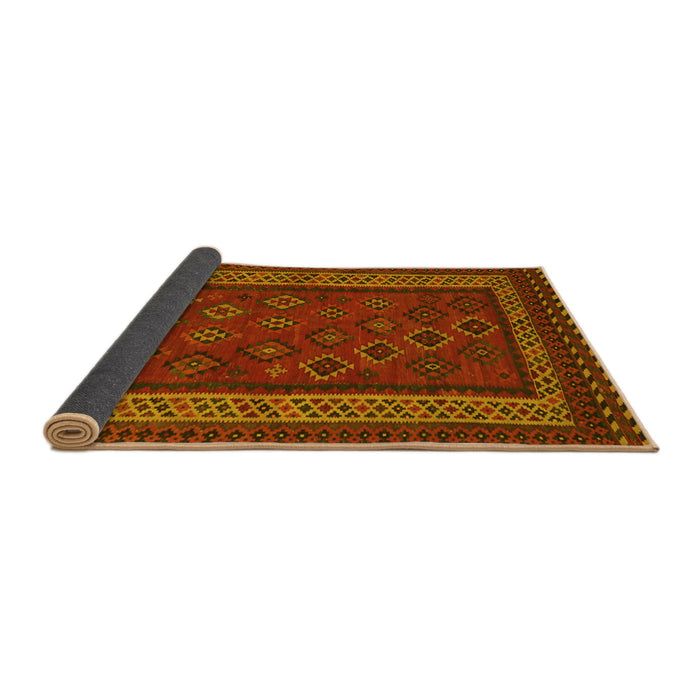 Sideview of Oriental Yellow Traditional Rug, con1206yw