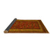 Sideview of Oriental Yellow Traditional Rug, con1206yw