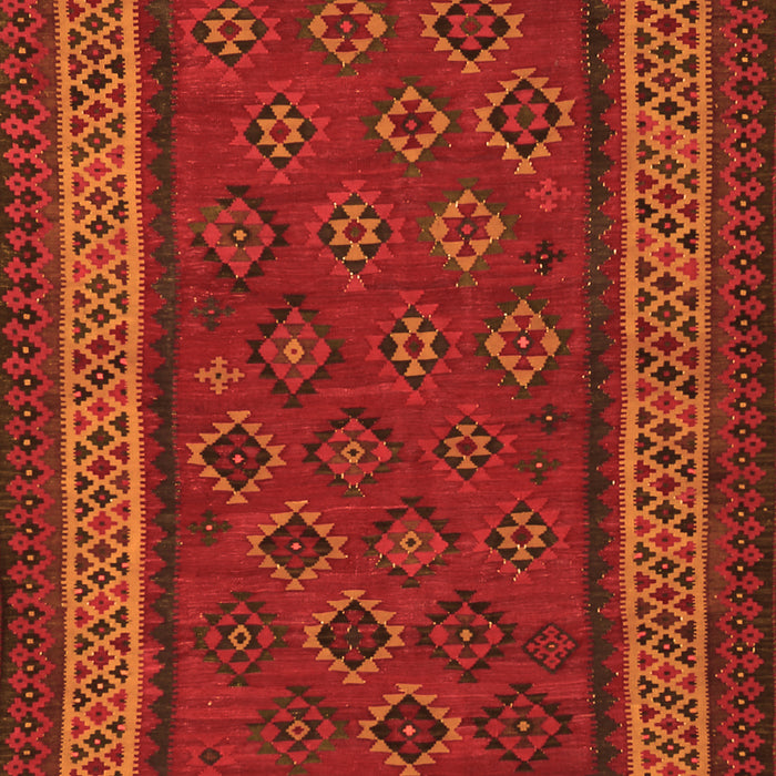 Serging Thickness of Machine Washable Oriental Orange Traditional Area Rugs, wshcon1206org