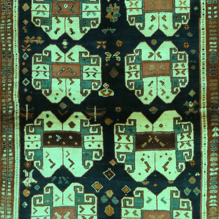 Machine Washable Abstract Turquoise Contemporary Area Rugs, wshcon1207turq