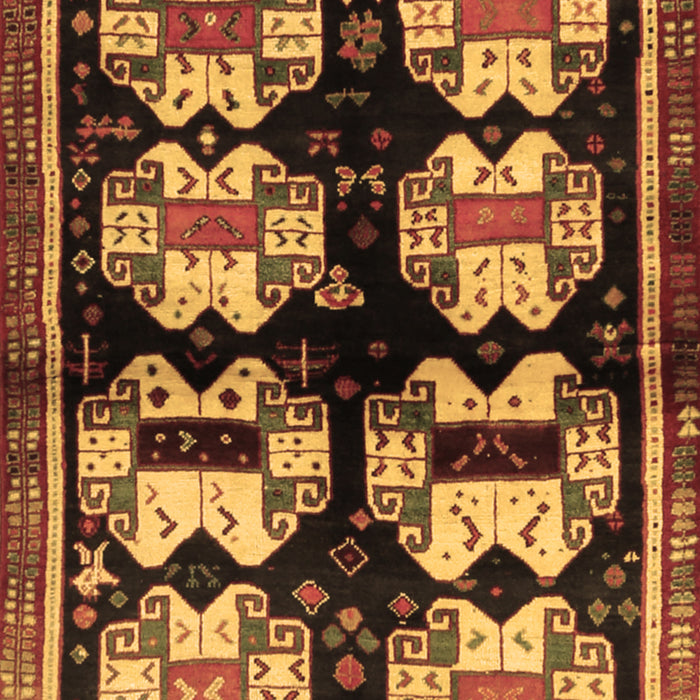 Machine Washable Abstract Brown Contemporary Rug, wshcon1207brn