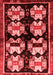 Abstract Red Contemporary Area Rugs