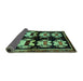 Sideview of Abstract Turquoise Contemporary Rug, con1207turq