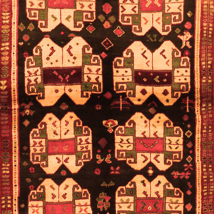 Abstract Orange Contemporary Rug, con1207org