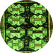 Machine Washable Abstract Green Contemporary Area Rugs, wshcon1207grn