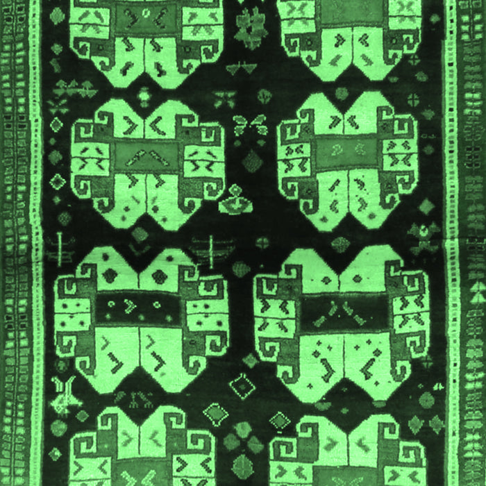 Machine Washable Abstract Emerald Green Contemporary Area Rugs, wshcon1207emgrn