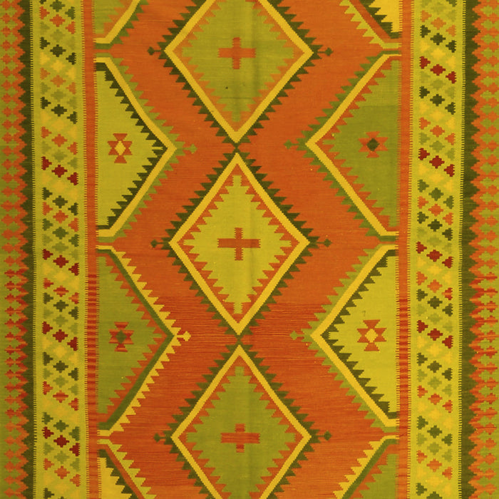 Oriental Yellow Traditional Rug, con1208yw