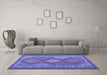 Machine Washable Oriental Blue Traditional Rug in a Living Room, wshcon1208blu