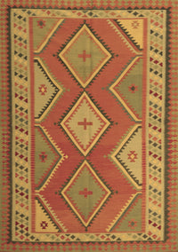 Oriental Brown Traditional Rug, con1208brn