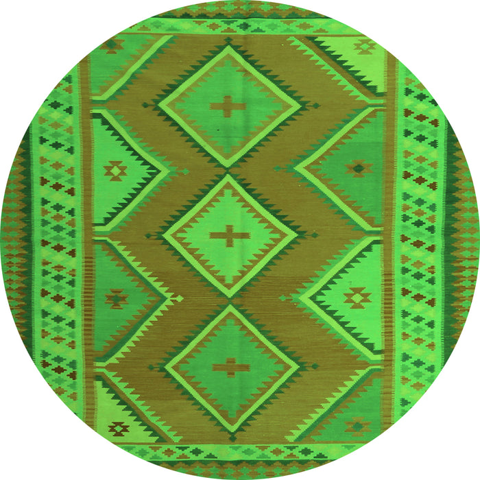 Square Oriental Green Traditional Rug, con1208grn
