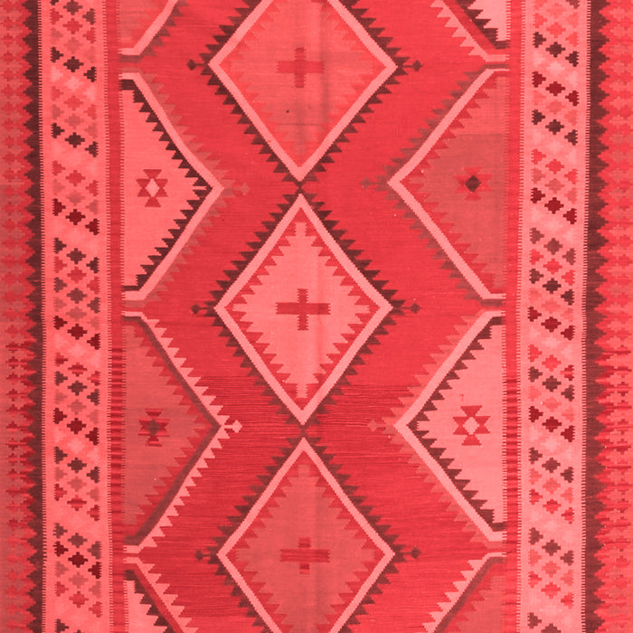 Machine Washable Oriental Red Traditional Rug, wshcon1208red