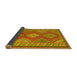 Sideview of Oriental Yellow Traditional Rug, con1208yw