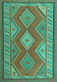 Oriental Turquoise Traditional Rug, con1208turq