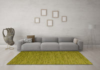 Machine Washable Abstract Yellow Contemporary Rug, wshcon1209yw