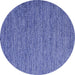 Round Machine Washable Abstract Blue Contemporary Rug, wshcon1209blu