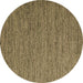 Round Abstract Brown Contemporary Rug, con1209brn