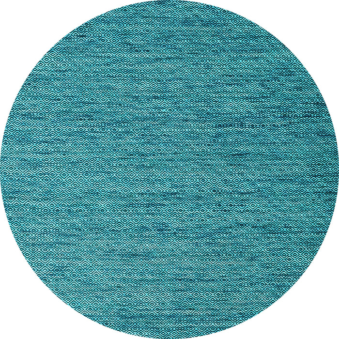 Round Abstract Light Blue Contemporary Rug, con1209lblu