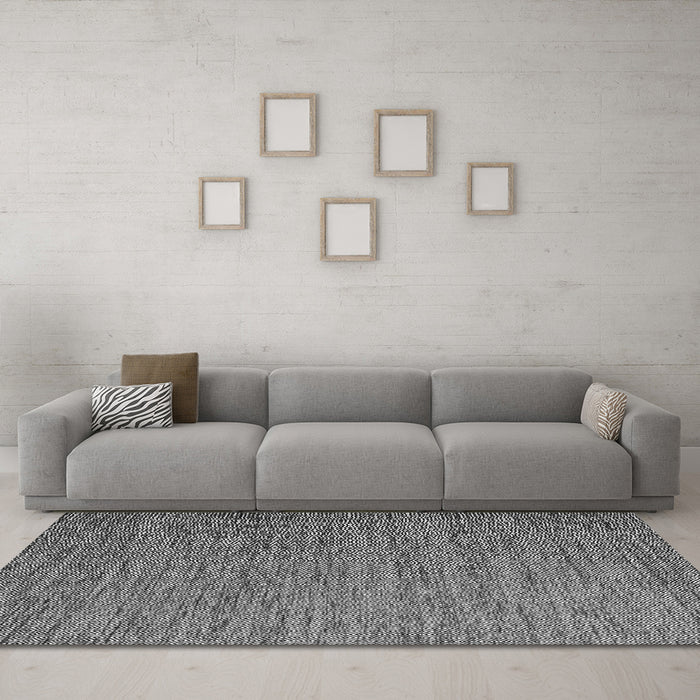 Machine Washable Abstract Gray Contemporary Rug in a Living Room,, wshcon1209gry