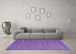 Machine Washable Abstract Purple Contemporary Area Rugs in a Living Room, wshcon1209pur