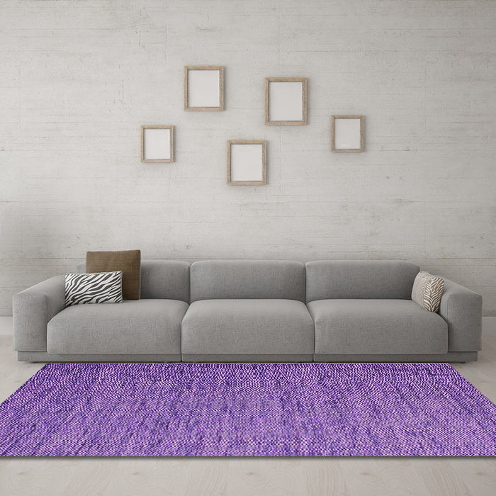 Machine Washable Abstract Purple Contemporary Area Rugs in a Living Room, wshcon1209pur