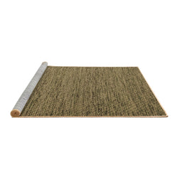 Sideview of Machine Washable Abstract Brown Contemporary Rug, wshcon1209brn