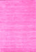 Machine Washable Solid Pink Modern Rug, wshcon120pnk