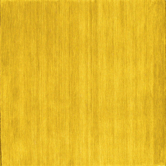 Square Machine Washable Solid Yellow Modern Rug, wshcon120yw