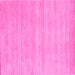 Square Machine Washable Solid Pink Modern Rug, wshcon120pnk