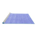 Sideview of Machine Washable Solid Blue Modern Rug, wshcon120blu