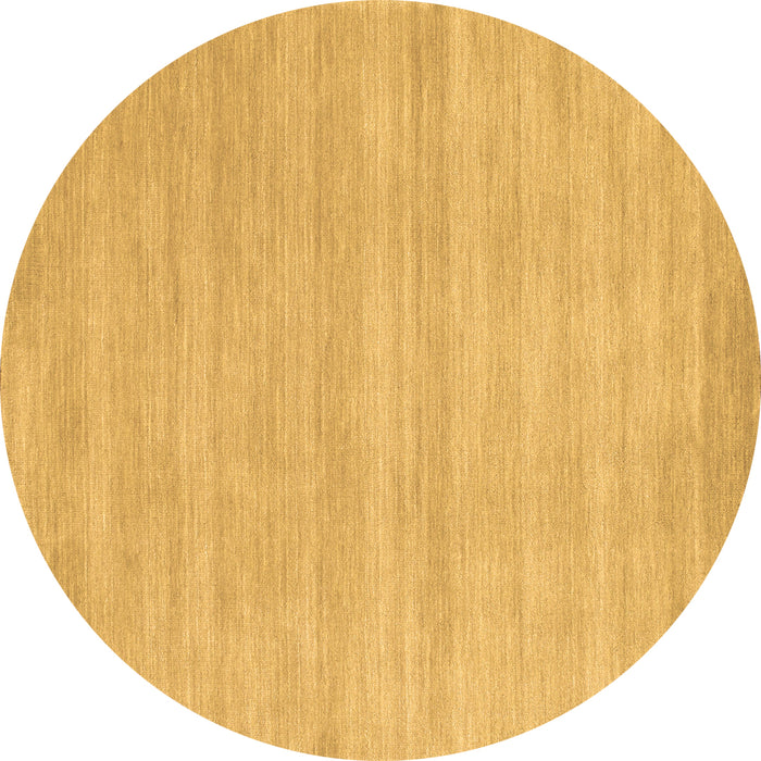 Round Machine Washable Solid Brown Modern Rug, wshcon120brn