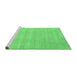 Sideview of Machine Washable Solid Emerald Green Modern Area Rugs, wshcon120emgrn