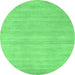 Round Solid Emerald Green Modern Rug, con120emgrn