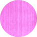 Round Solid Purple Modern Rug, con120pur