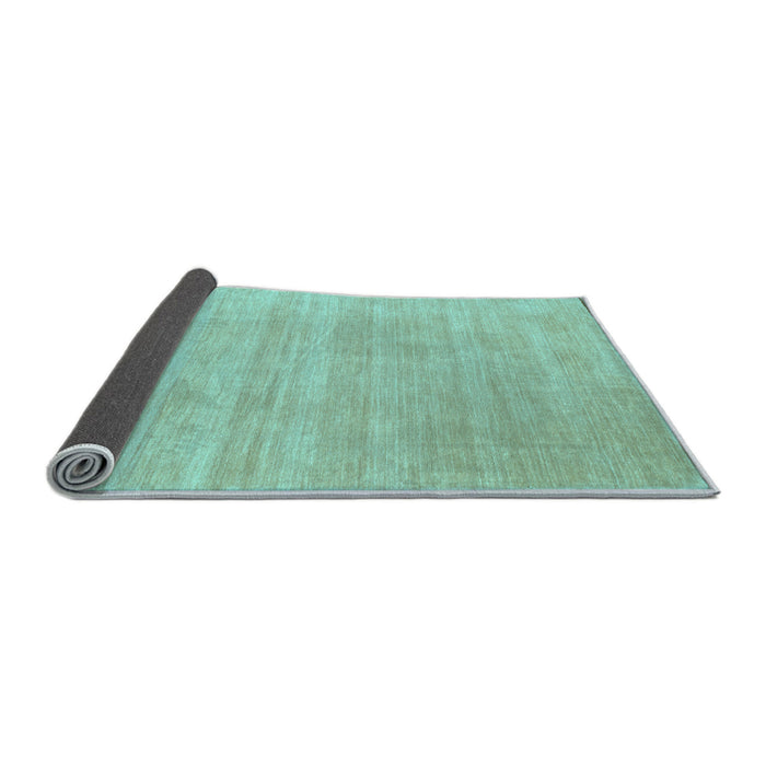 Sideview of Solid Light Blue Modern Rug, con120lblu