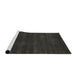 Serging Thickness of Machine Washable Contemporary Charcoal Black Rug, wshcon121