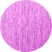 Round Abstract Pink Contemporary Rug, con1210pnk