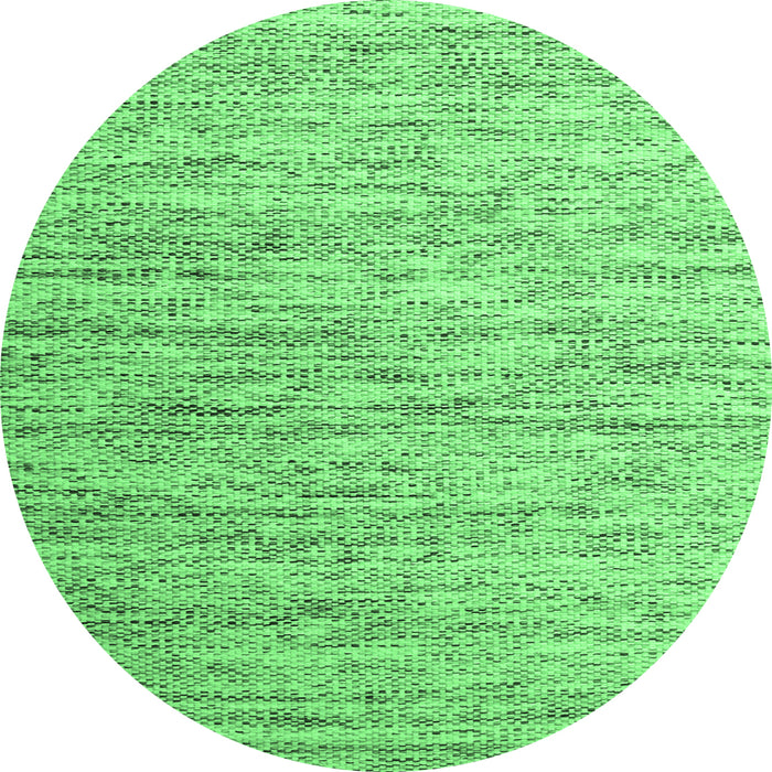 Round Abstract Emerald Green Contemporary Rug, con1210emgrn