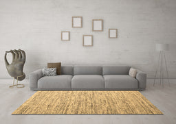 Machine Washable Abstract Brown Contemporary Rug in a Living Room,, wshcon1210brn