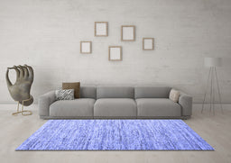 Machine Washable Abstract Blue Contemporary Rug in a Living Room, wshcon1210blu