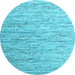 Round Machine Washable Abstract Light Blue Contemporary Rug, wshcon1210lblu