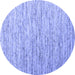 Round Abstract Blue Contemporary Rug, con1210blu