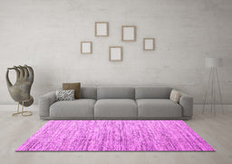 Machine Washable Abstract Pink Contemporary Rug in a Living Room, wshcon1210pnk